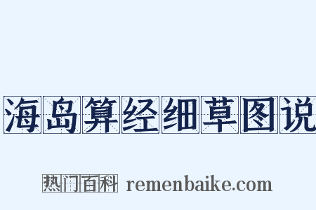 海岛算经细草图说是什么意思的图片